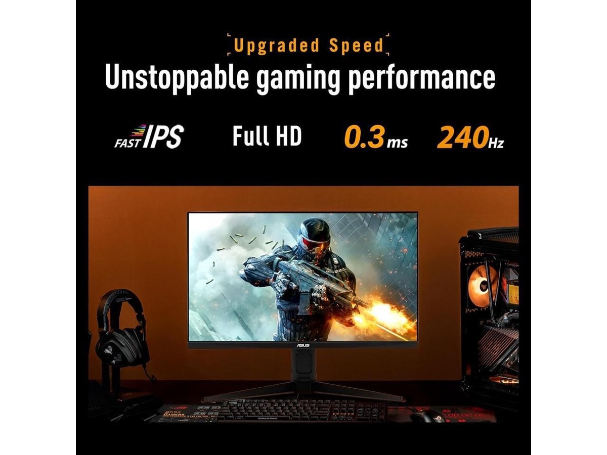 ASUS TUF Gaming Series 5 23.8” 1080P Monitor (VG249QML5A) - Fast