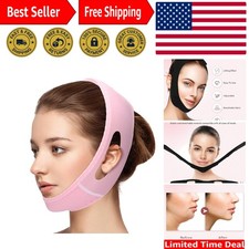 Pink Adjustable V-Line Mask for Effective Jawline Lifting and Facial Contour