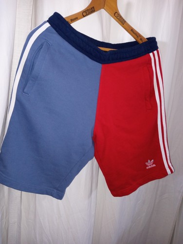 Adidas Trefoil Athletic Shorts Red/Blue small waist 30" Excellent READ