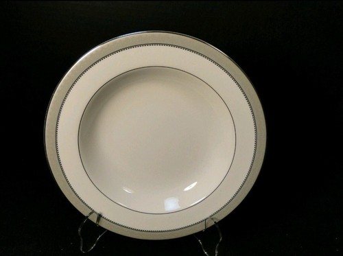 Mikasa Platinum Crown Soup Bowls 8 1/2" L3428 Fine China Set of 2 Excellent - Picture 2 of 5