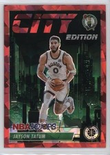 2023 NBA Hoops Premium Stock City Edition Red Ice Prizm 27/99 Jayson Tatum 13lw