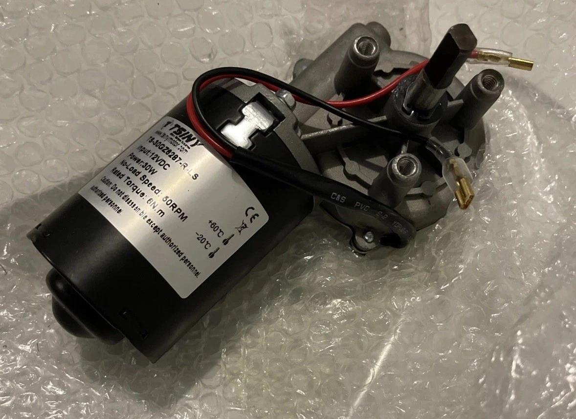 Dubbele As Wormwiel Motor Dc 12V 24V Hoog Koppel Maximaal 70Kg Zelfsluitende Verstelbare Snelheid vooruit Achteruit Motor 4-470 Rpm (Size : 12rpm, Color : 12V