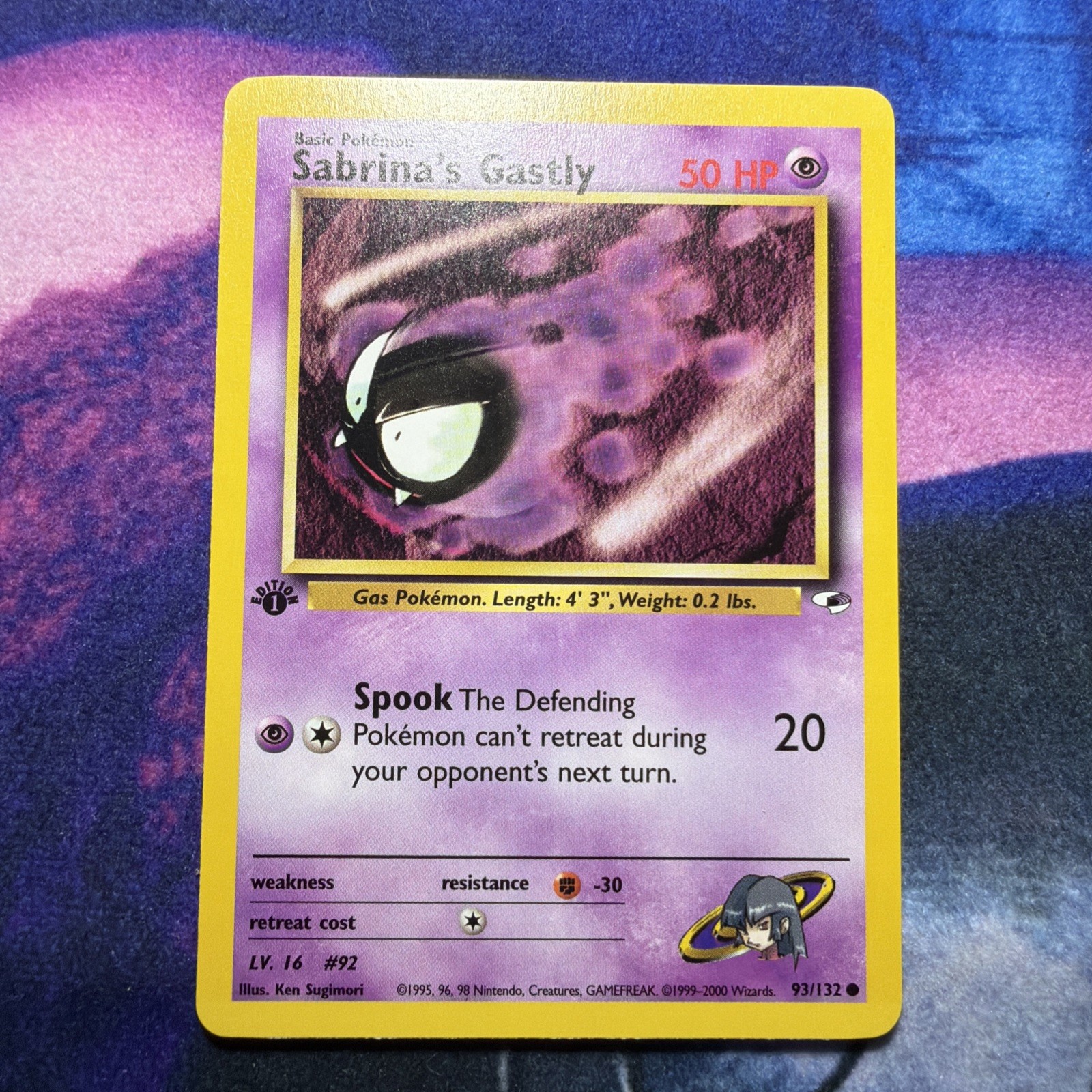 1st Edition Sabrina’s Gastly 93/132 - Gym Heroes - Near Mint