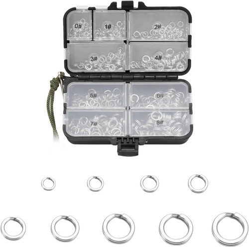 450pcs/Box High Strength Heavy Stainless Steel Split Ring Lure Tackle ...