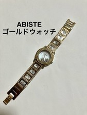 ABISTE Women's Sparkling Gold Stone Watch