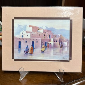 Taos Reflections by Ron Fleetwood Johnson Design Wall Art signed USA New signed