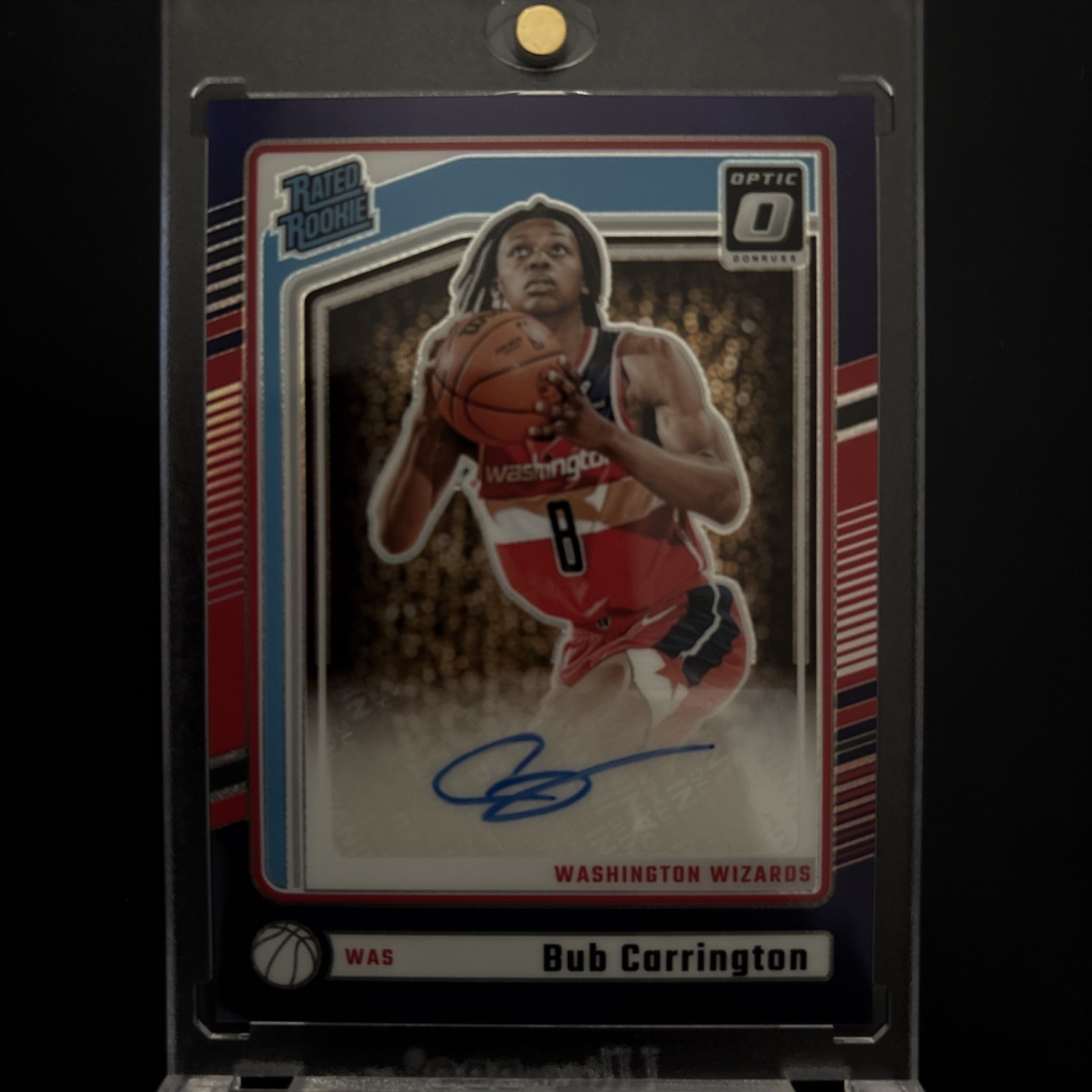 2024-25 Donruss Optic Bub Carrington RC Rated Rookie Autograph Purple #311