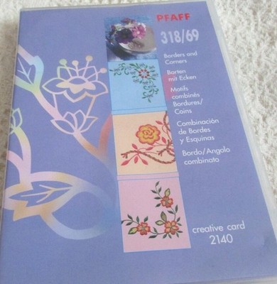  Pfaff Emb Machine Creative Fantasy BORDERS/CORNERS 318/69 2140 2170 Nice PreOwn