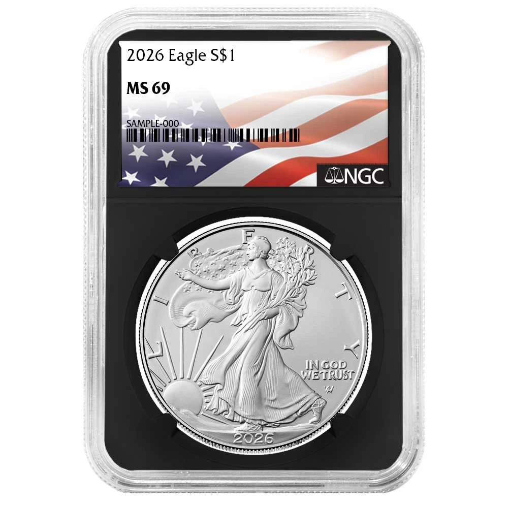 NGC Certified American Eagle MS 69 Silver Bullion Coins for sale
