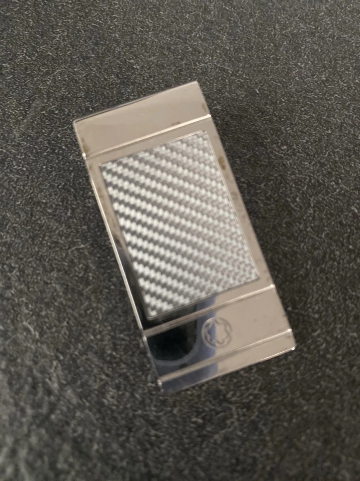 Fermacarte fermasoldi Montblanc mai usato Mont Blanc ferma soldi carte - Immagine 2 di 4