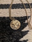 Vintage Avon Necklace Roman Athena Eagle Coin Pendant Goldtone Fashion Jewelry — photo 1