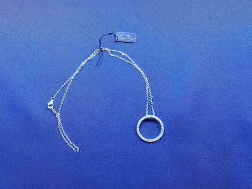 GRANDMA GRABE'S BEAUTIFUL VINTAGE 925 STERLING SILVER CZ RING 5G NECKLACE