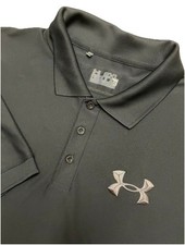 Under Armour Polo Shirt Men  s 2XL Black Loose Fit Embroidered Logo Performance