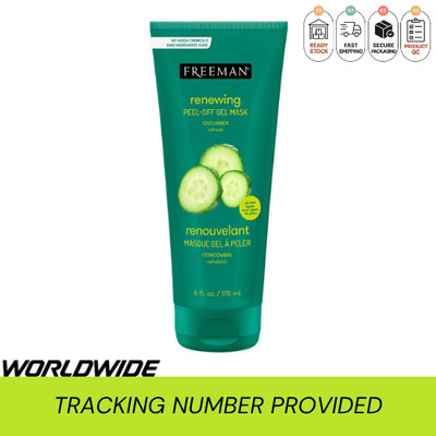 1x 175ml FREEMAN Renewing Cucumber Peel-Off Gel Mask Refreshes Clarifies