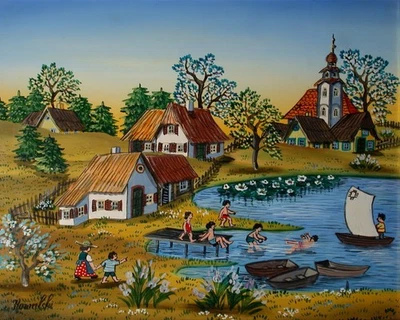 Anton Kowalski - Badevergnügen im Sommer - Naiv. - Bild 1 von 4