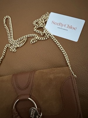 SEE BY CHLOE Geldbörse large cognac NEU mit Kette Clutch