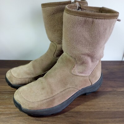 L.L. Bean Tan Suede Primaloft Insulated Boots Size 6M
