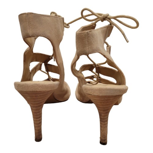 Sandali gladiatore Sole Society Rosalie marrone chiaro in pelle stringati in gabbia taglia 11 - Foto 4 di 8