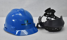 MSA V Gard Blue Construction Helmet Hard Hat Branded w Ratchet Suspension
