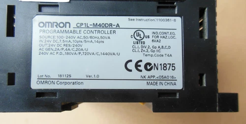 Omron PLC CP1L-M40DR-A Refurbished FREE EXPEDITED SHIPPING