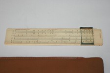 Keuffel & Esser Co. NY 4097C Slide Ruler with Leather Sheath Vintage Made In USA