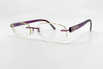 Silhouette 7608 40 6056 Titanium Purple Rimless Eyeglasses Frames 17-135 12198
