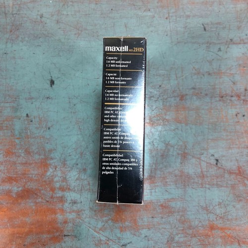 Maxell MD2-HD 10 Pk Hi Density Floppy Disks 5 1/4" 5.25 | NOS SEALED - Afbeelding 7 van 8