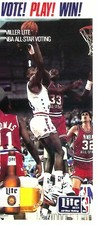 1990 Miller Lite NBA Basketball All-Star Voting Ballot Official Pamphlet