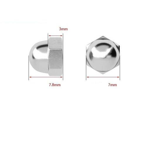 Ball Head Cap Nuts M3 M4 M5 M6 M8 M10 - M12 Stainless Steel （304）Various Sizes - Picture 6 of 11