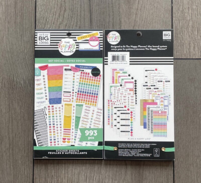 Happy Planner   Get Social Sticker Book   30 Seiten   NEU