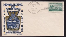 U.S. COAST GUARD #936 US FIRST DAY COVER 1945, STAEHLE CACHET FDC