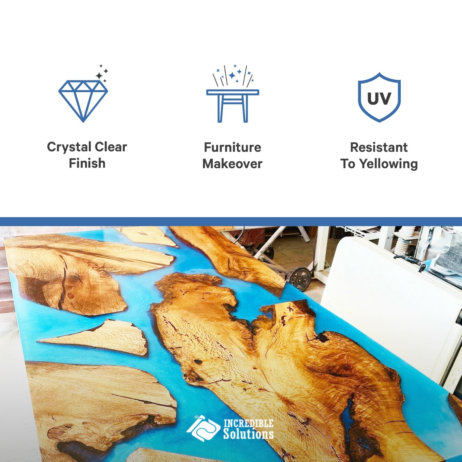 Incredible Solutions Pourable Plastic Deep Pour Epoxy Resin (3 Gallon