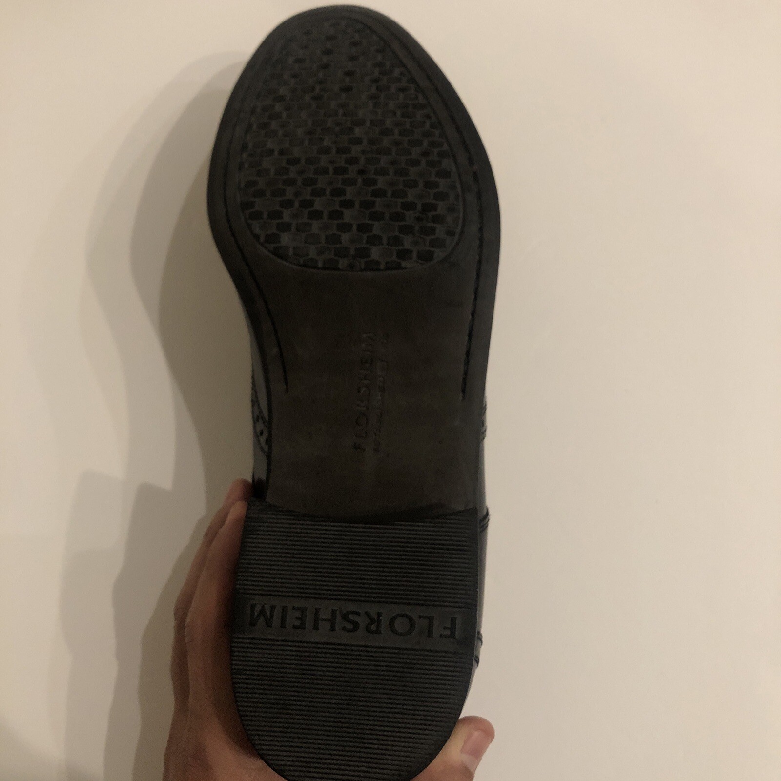 FLORSHEIM Men's Brookside Wingtip Oxford Black Leather lace up shoes