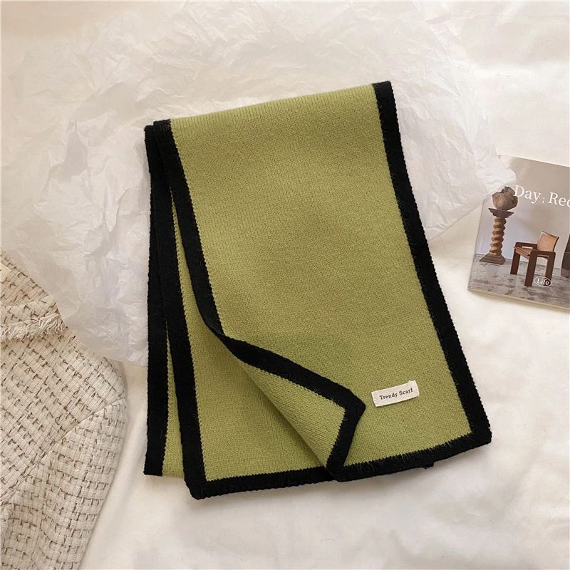 Elegante Bufanda Estilo Coreano - Mantón Tejido Lana Envolturas Mujeres Moda Accesorio Foto 4 de 4