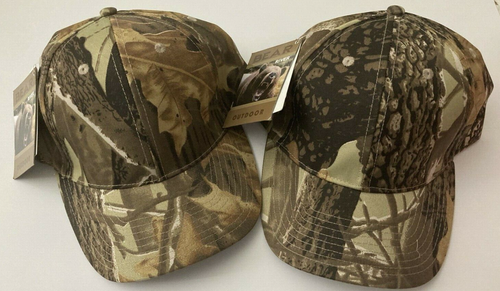 Classic Camouflage Hunting Hat Caps (2) adjustable - One Size Fits