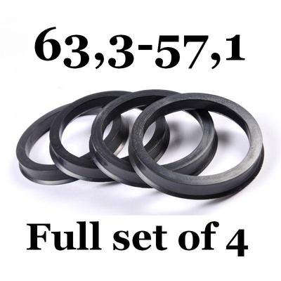 Three Centric Rings Hub Centric Rings / Alloy Wheels Spigot Rings Centre Rings 63.3-57.1 63 ...