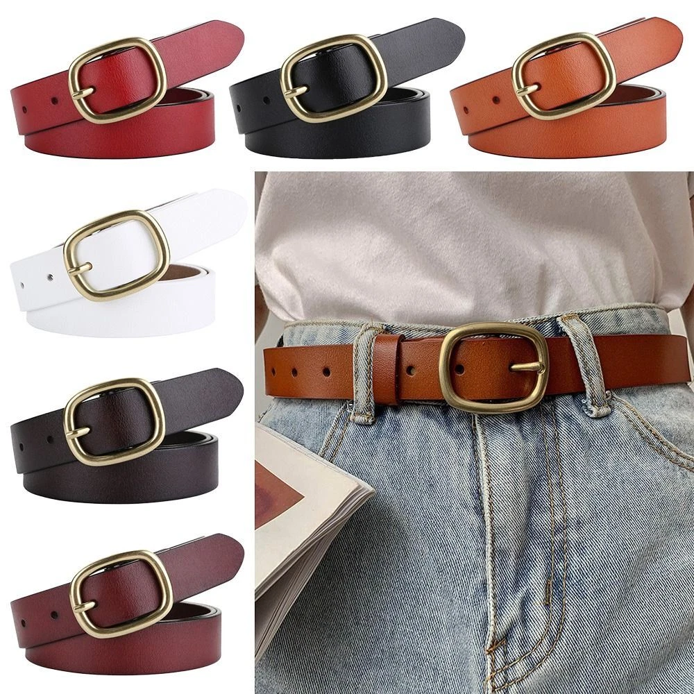 Pants Bands Pin Buckle Waistband Ladies Dress Belts Genuine Leather Belt | eBay