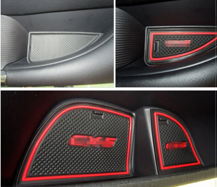 Almohadilla antideslizante para ranura de puerta interior de automóvil alfombrilla de goma para portavasos para MAZDA CX-5 13-14 Foto 4 de 4
