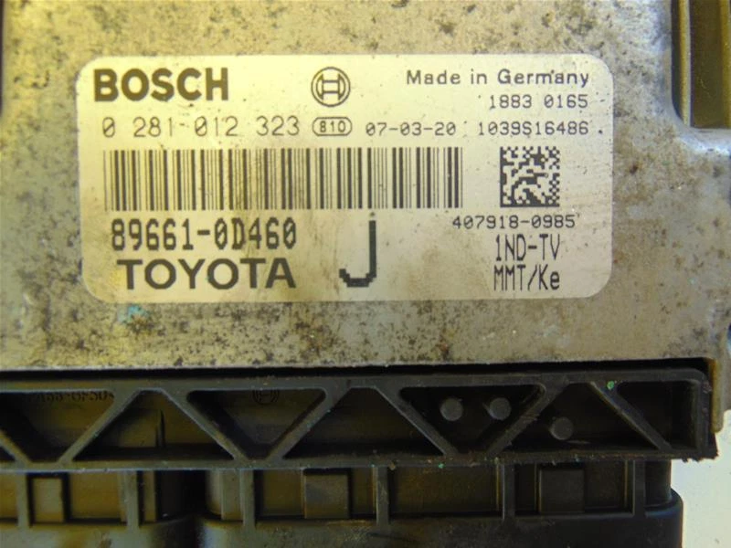 0281012323 CENTRALINA MOTORE ECU BOSCH TOYOTA YARIS (P9) 1.4 D-4D 90CV (2005) 89 - Immagine 3 di 3
