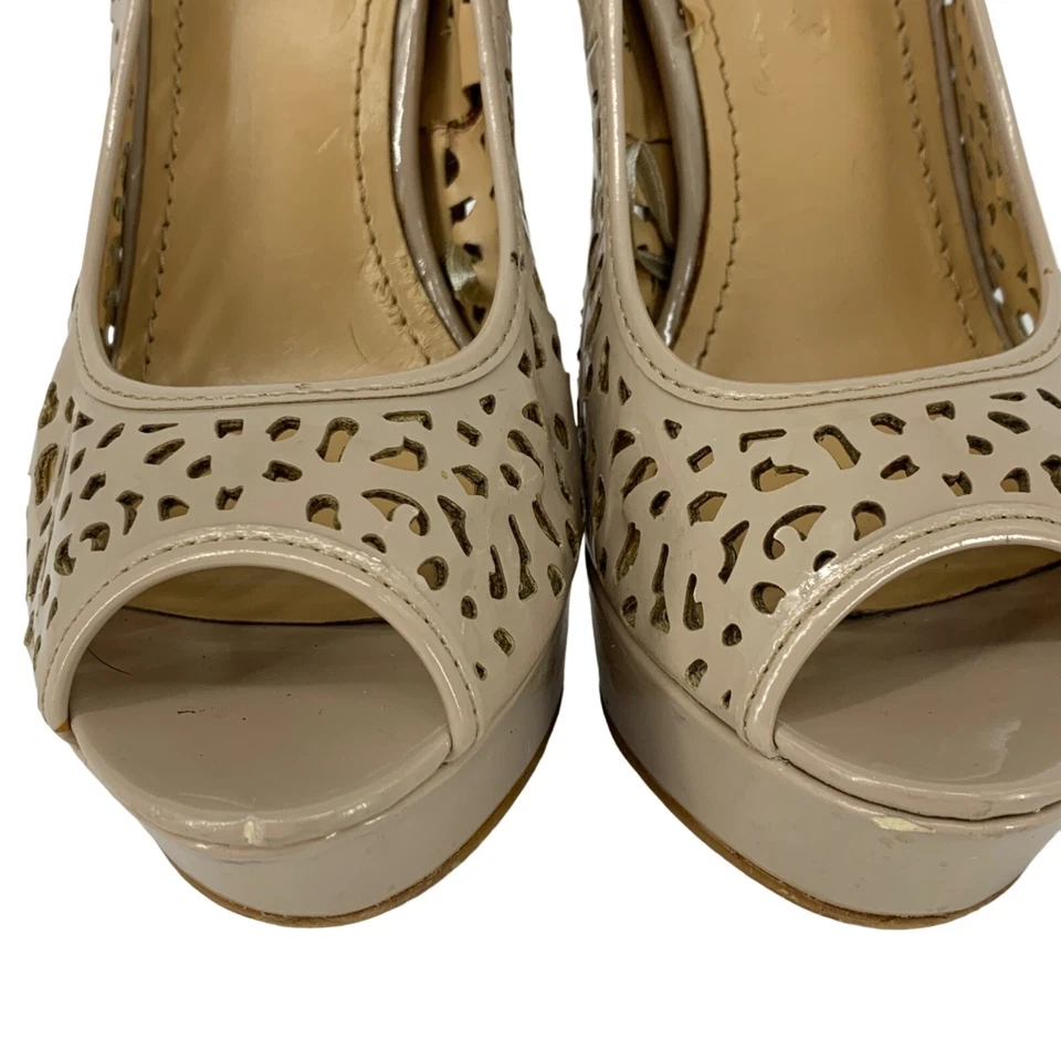 Mujer Forever 21 Plataforma Ultra Alto Corte Bomba Talla 6.5 Stiletto Nude 3815 Foto 4 de 4