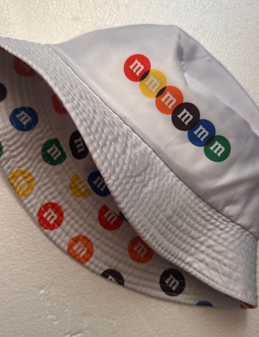 M&M\'S reversible sweet tours White Bucket Hat with Multicolor Candy Dot Print m41502504496_1.jpg?1766353107 main image 3