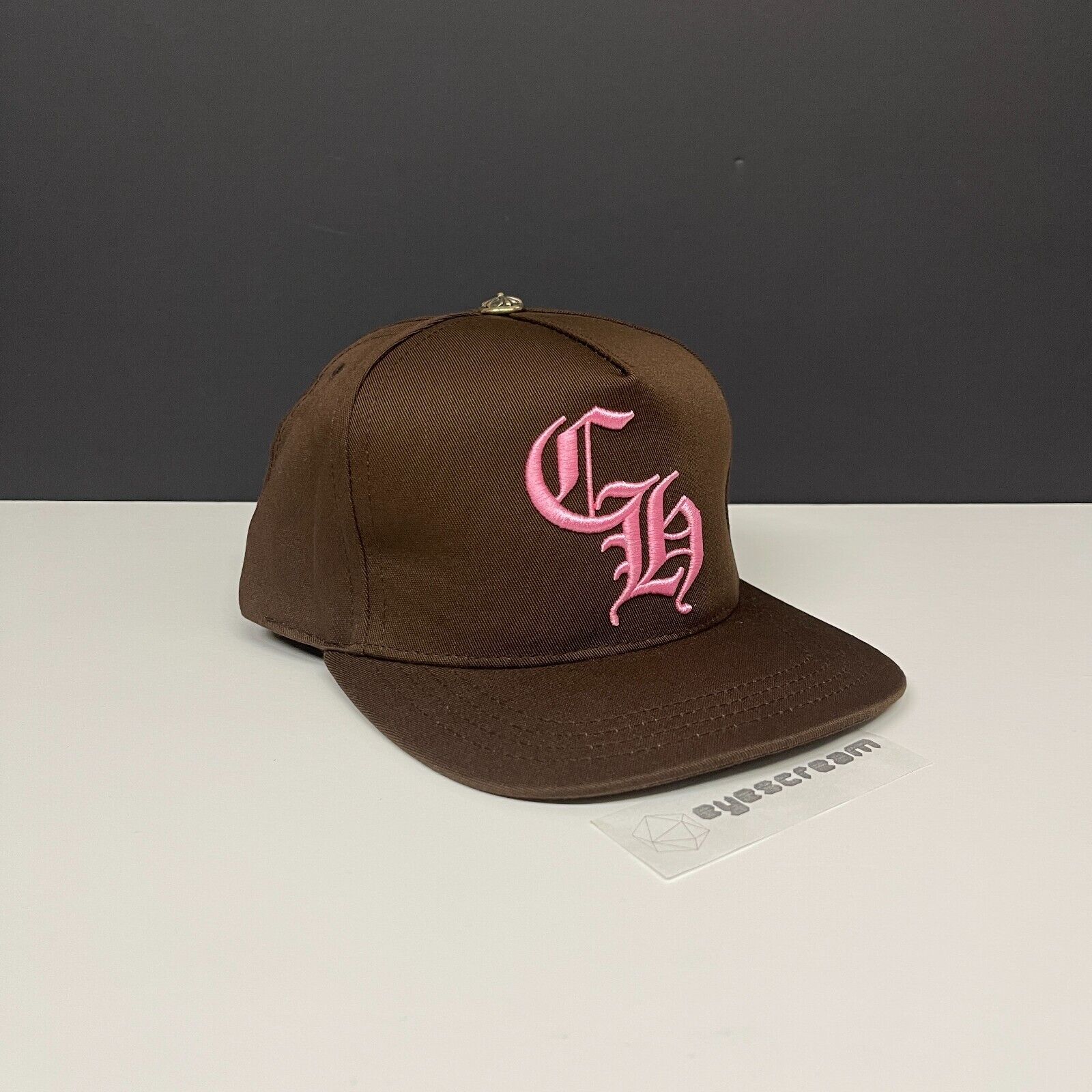 New CHROME HEARTS CH logo Baseball Hat Cap Brown/pink Authentic matty boy TS