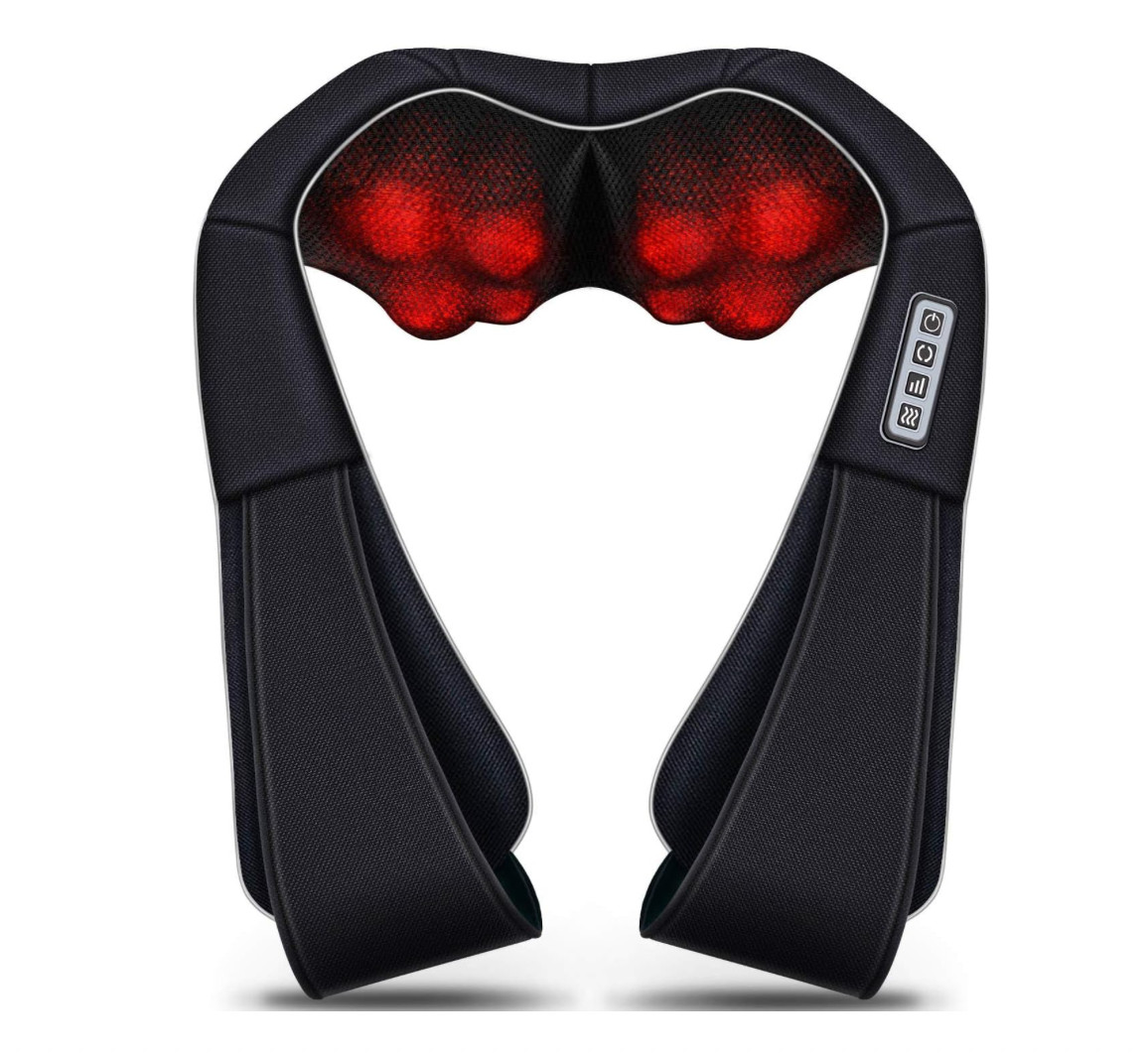 Shiatsu Nacken-/Schulter-/Rückenmassagegerät mit Wärmefunktion, Knetmassage Gift