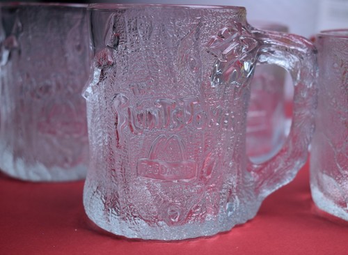 McDonalds 1993 Vintage Flintstones Rocdonalds Glass Mugs Set of 4 - 第 6/6 張圖片
