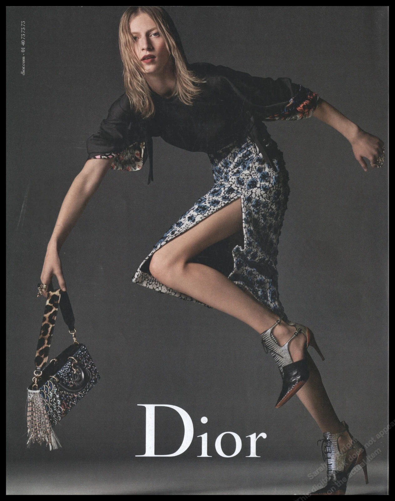 2016 Dior talons hauts magazine publicité imprimée femmes mode chaussures longues jambes  1 pg