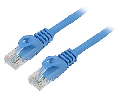 2X PCU6-10CC-0025-B Patch cord U/UTP 6 Line CCA PVC blau 025m 26AWG Adern: 8 LA