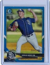 ADRIAN MOREJON 2018 TOPPS BOWMAN CHROME BLUE REFRACTOR PROSPECT #D 4/150