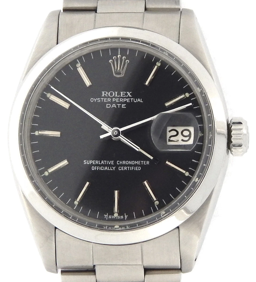 Silver rolex black face sale