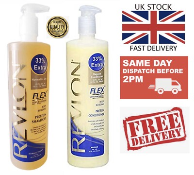 UK Original Revlon Flex Normal To Dry Shampoo & Regular Conditioner - 592ml/20 oz