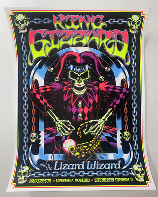 NAM通信とフライヤーのセット　GISM GAUZE 恐悪狂人団　バリゲイド King Gizzard & The Lizard Wizard Poster Warsaw Poland 2023 S/N X